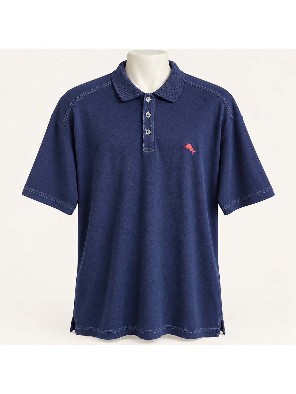 Tommy Bahama Men's Navy Blue Pima Cotton Polo Shirt Size 2XL